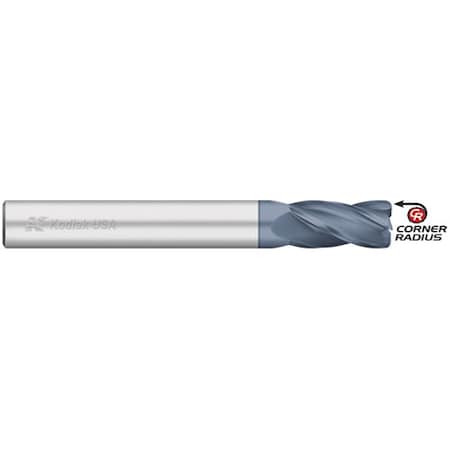 Kodiak Cutting Tools 1/2 Carbide Endmill 4 Flute Long w/Corner Radius ALTIN Coated 5454163